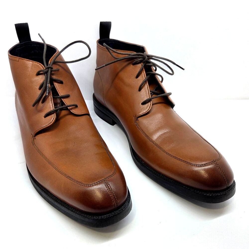 Cole Haan C28530 Grand.o's Mens Brown Leather Split Moc Toe Chukka Boots US 12 M